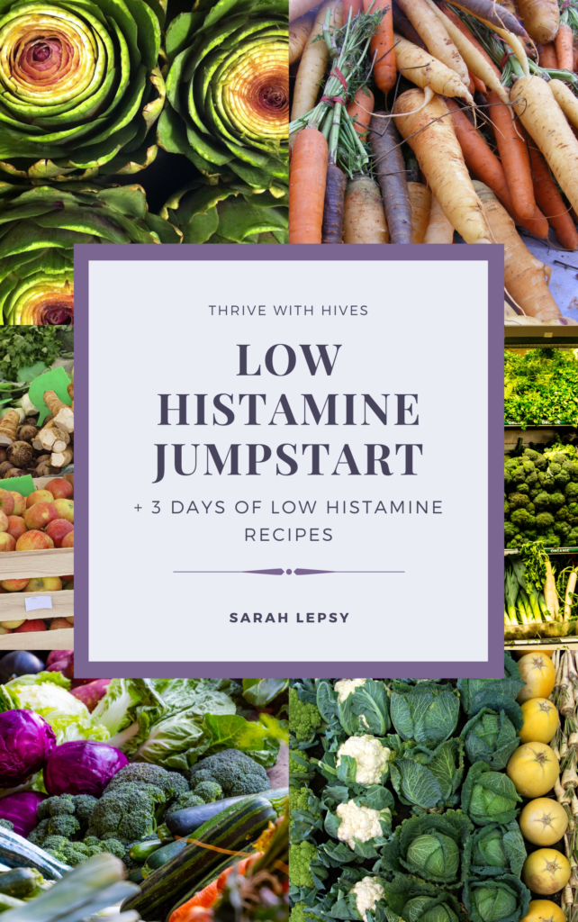 Low histamine for hives 3 day jump-start guide. Click the image to sign up for a free 3 day low histamine challenge. 